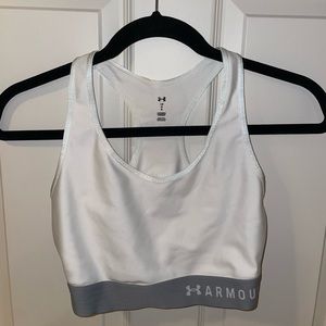 White Under Armour Compression Sports Bra